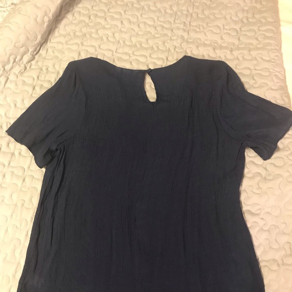 CJ Banks Flowy Navy Blouse - Picture 3 of 5